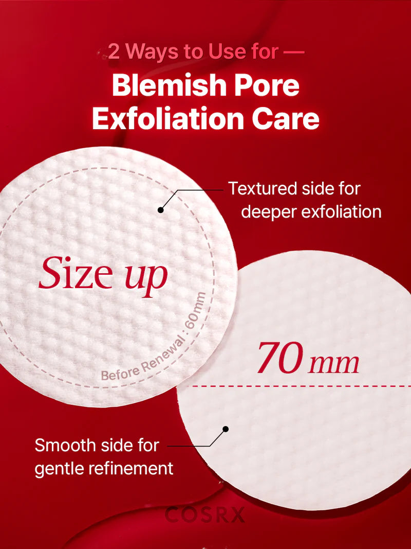 COSRX One Step Original Blemish Pore Clear Pad — how to use: wipe across cleansed skin to clarify and refresh