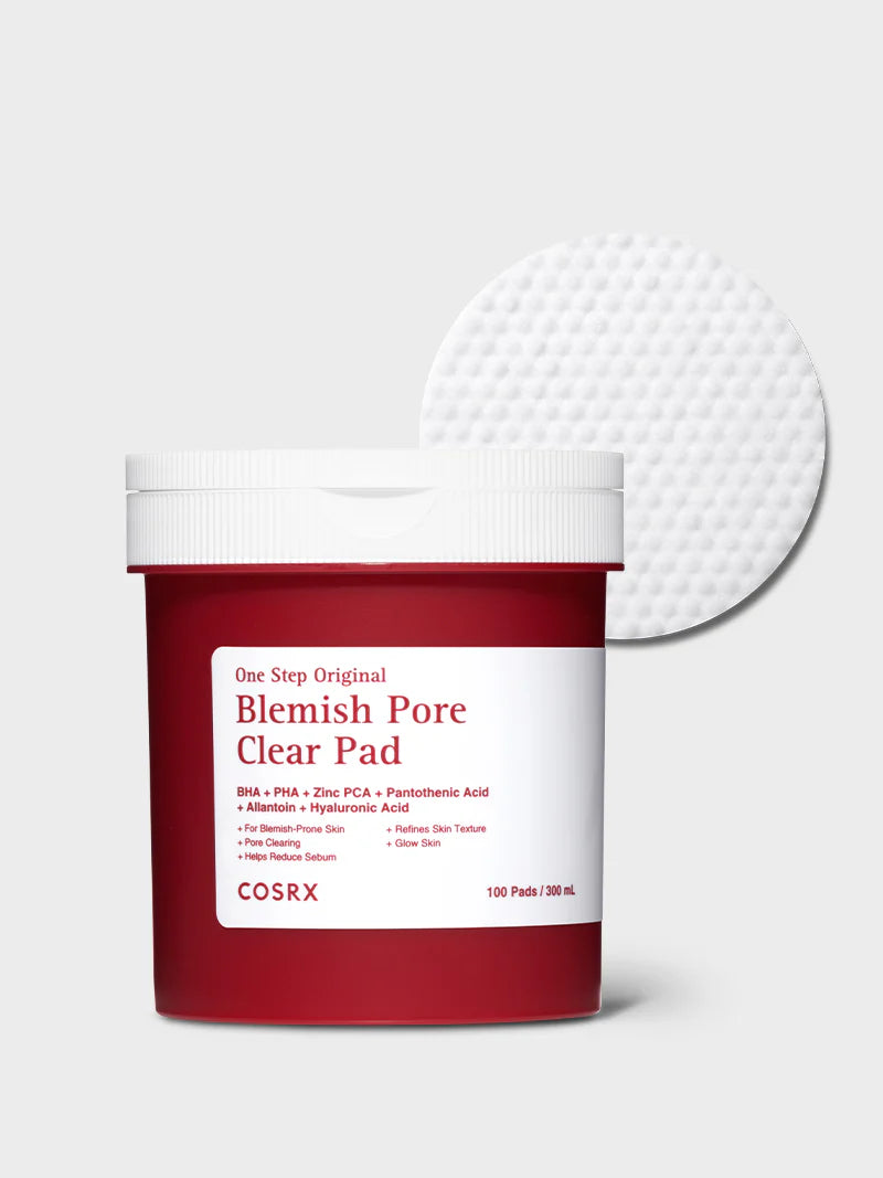 COSRX One Step Original Blemish Pore Clear Pad — blemish and pore-clearing toner pads