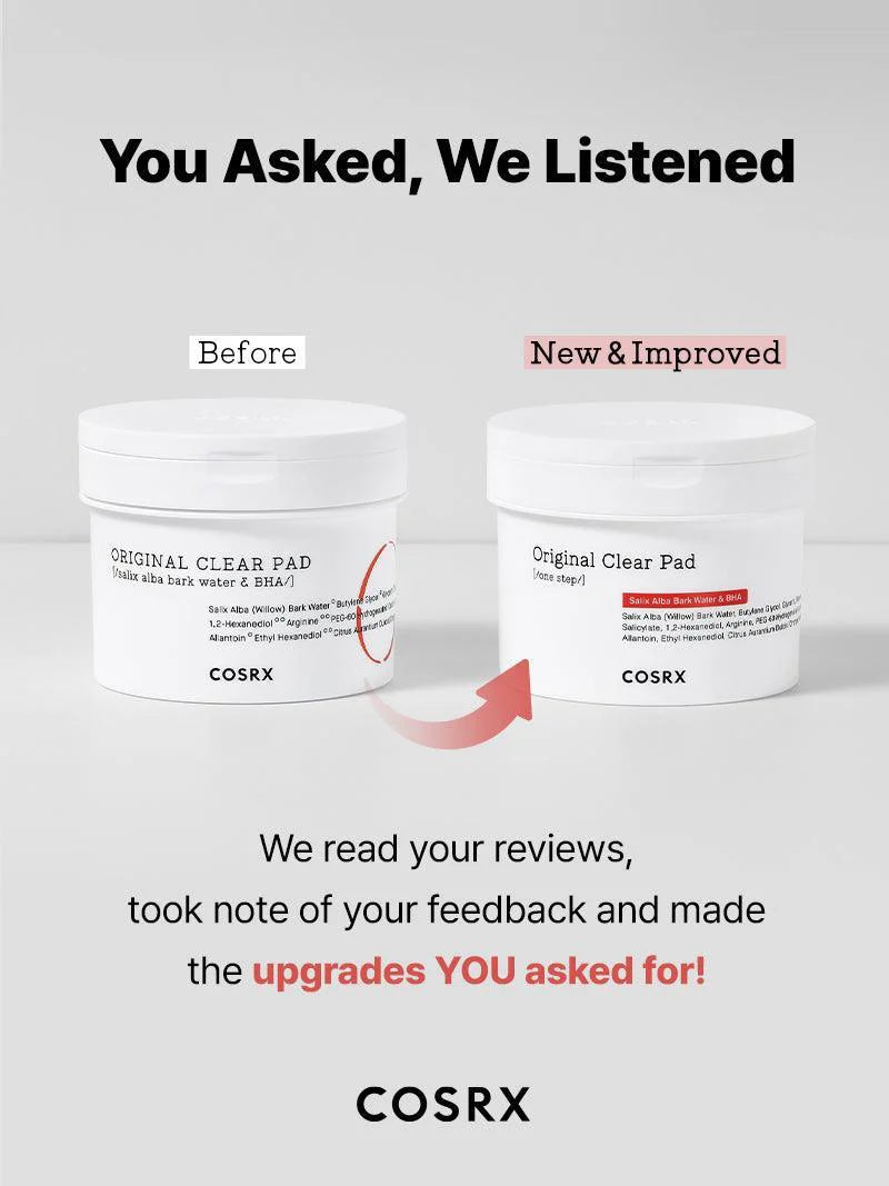 COSRX One Step Original Clear Pad — BHA and willow bark help keep pores clear