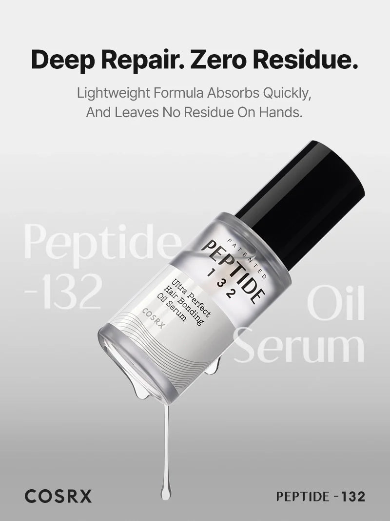 COSRX PEPTIDE-132 Ultra Perfect Hair Bonding Oil Serum — helps protect hair during styling