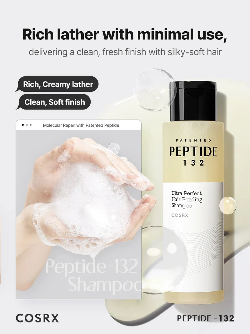 COSRX PEPTIDE-132 Ultra Perfect Hair Bonding Shampoo — suitable for all hair types