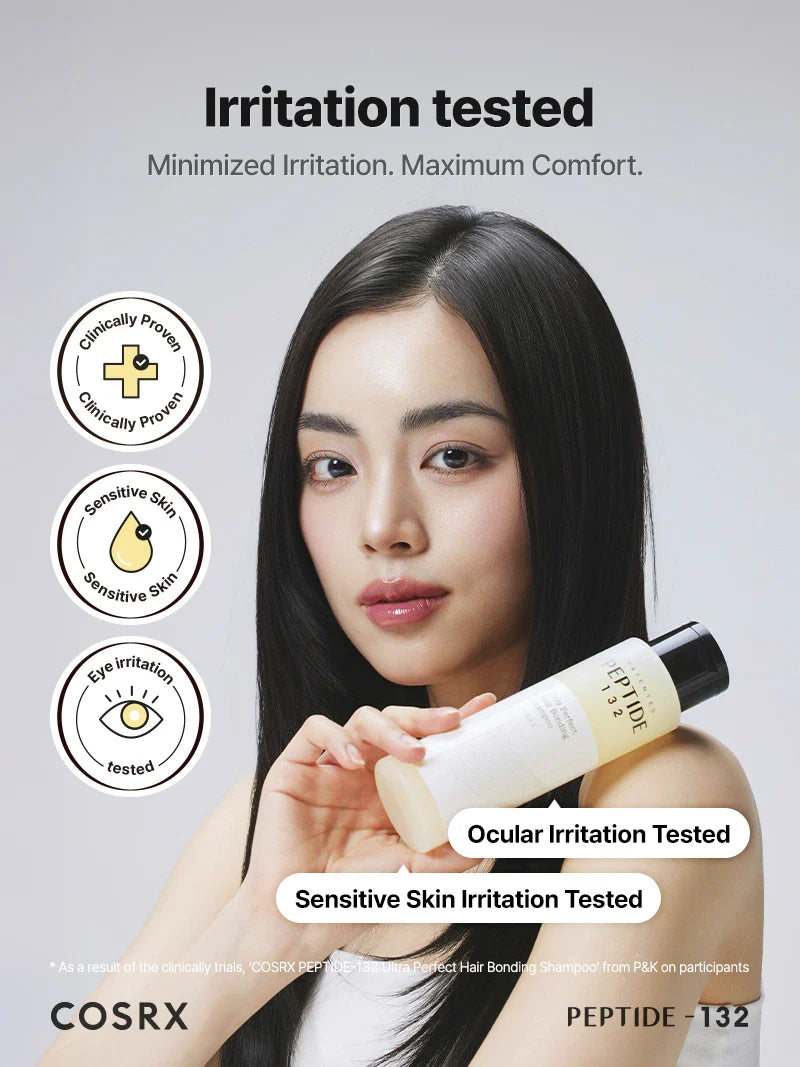 COSRX PEPTIDE-132 Ultra Perfect Hair Bonding Shampoo — leaves hair smoother and more manageable