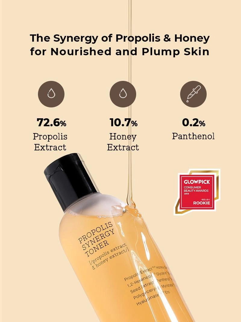 COSRX Propolis Synergy Toner — propolis nourishes and revitalizes dull skin