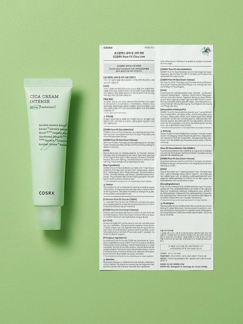 COSRX Pure Fit Cica Cream Intense — strengthens and repairs the skin barrier