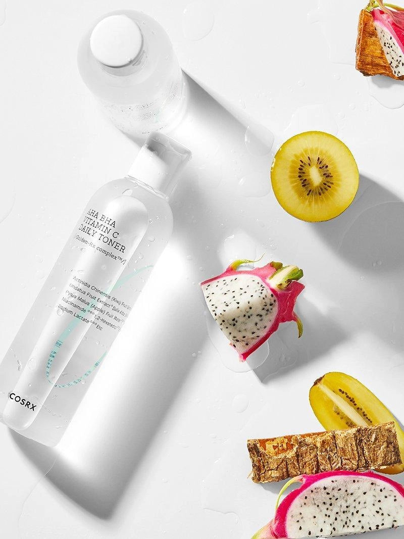COSRX Refresh AHA BHA Vitamin C Daily Toner — AHA and BHA gently exfoliate for smoother skin