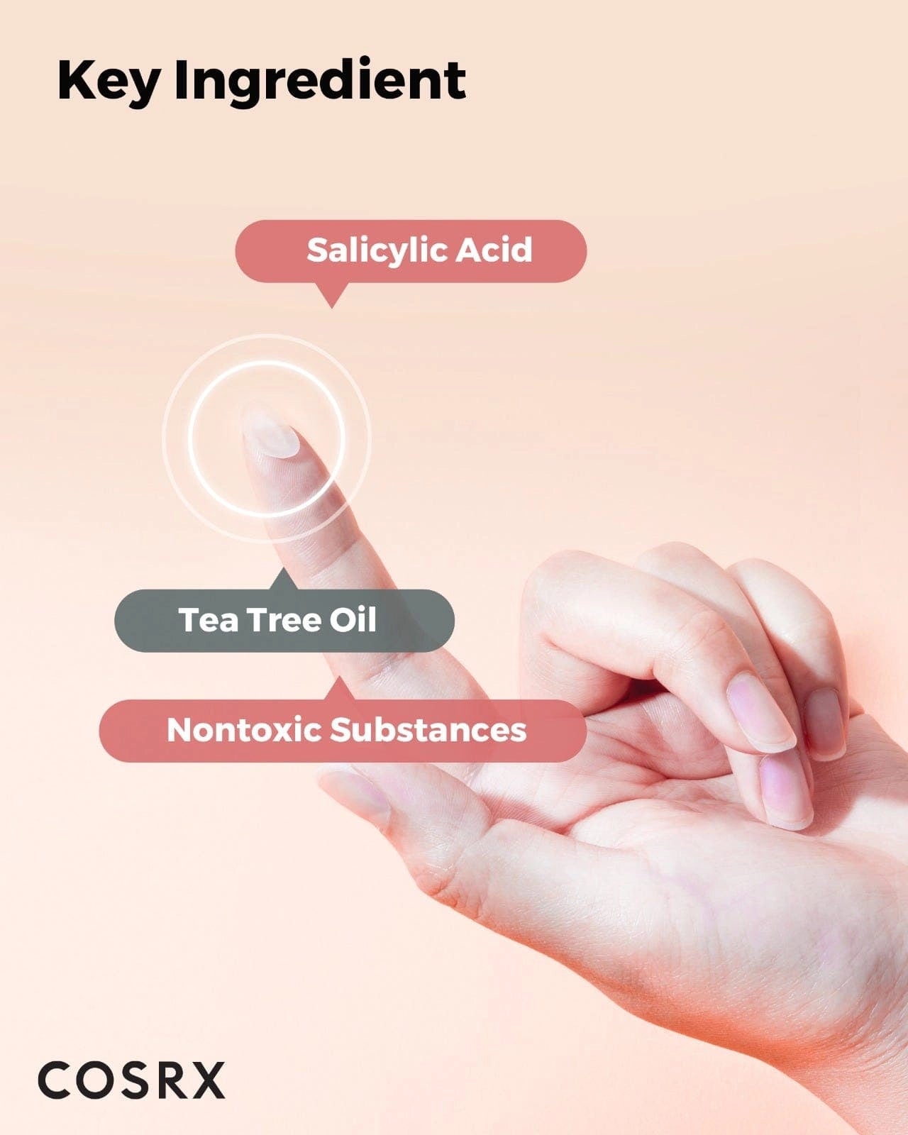 COSRX Salicylic Acid Daily Gentle Cleanser — how to use: massage onto wet skin, then rinse thoroughly