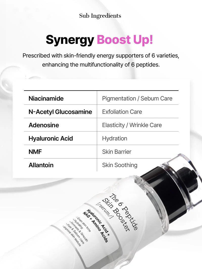 COSRX The 6 Peptide Skin Booster Serum — lightweight serum absorbs quickly