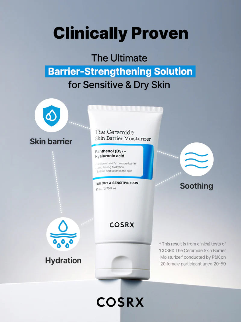 COSRX The Ceramide Skin Barrier Moisturizer — ideal for dry and dehydrated skin