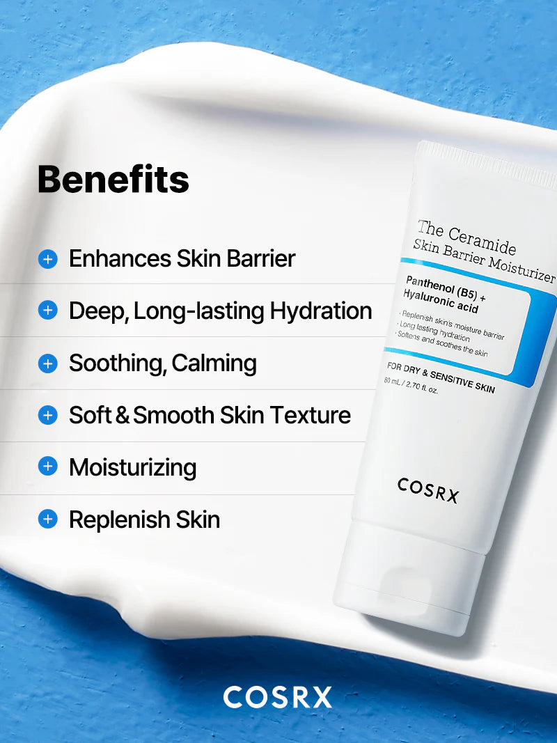COSRX The Ceramide Skin Barrier Moisturizer — soothes dry, sensitive skin