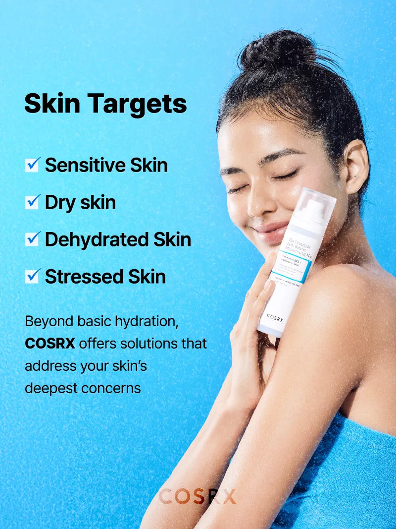 COSRX The Ceramide Skin Barrier Moisturizing Mist — helps reinforce the skin's moisture barrier