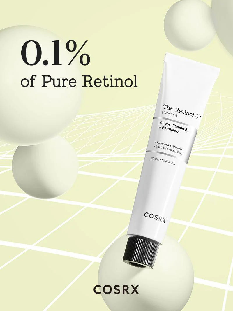 COSRX The Retinol 0.1 Cream — retinol smooths the look of fine lines and wrinkles