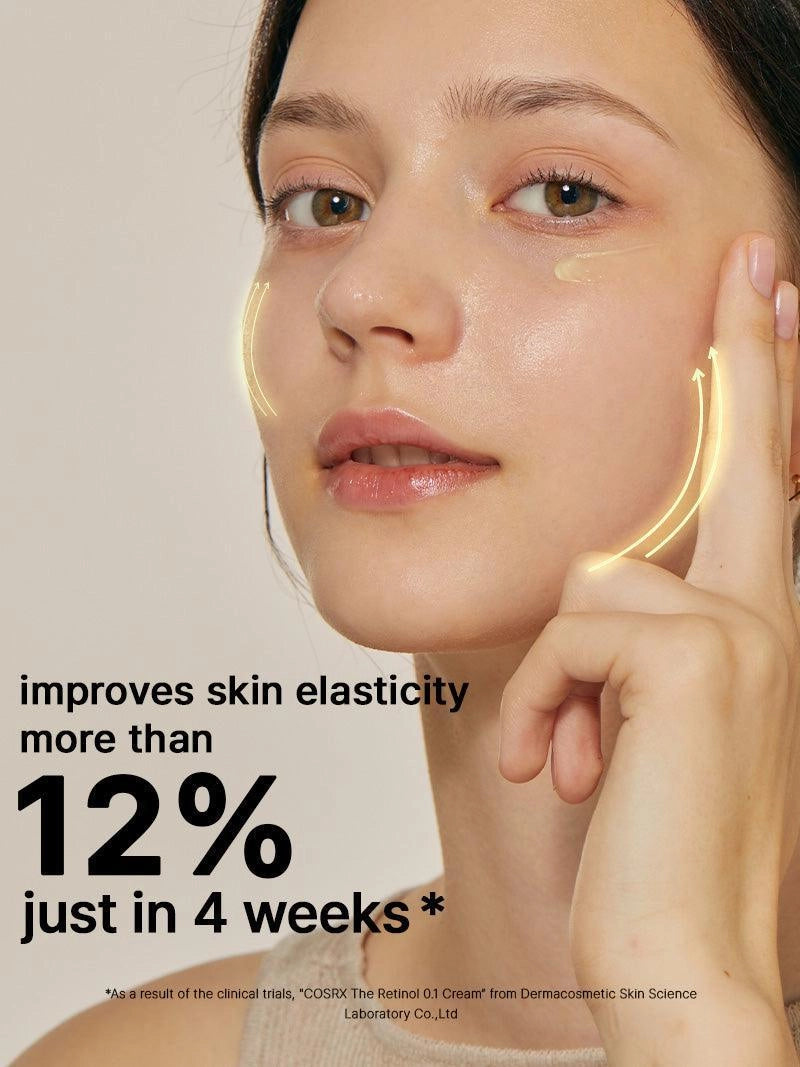 COSRX The Retinol 0.1 Cream — tube packaging keeps the formula fresh and stable