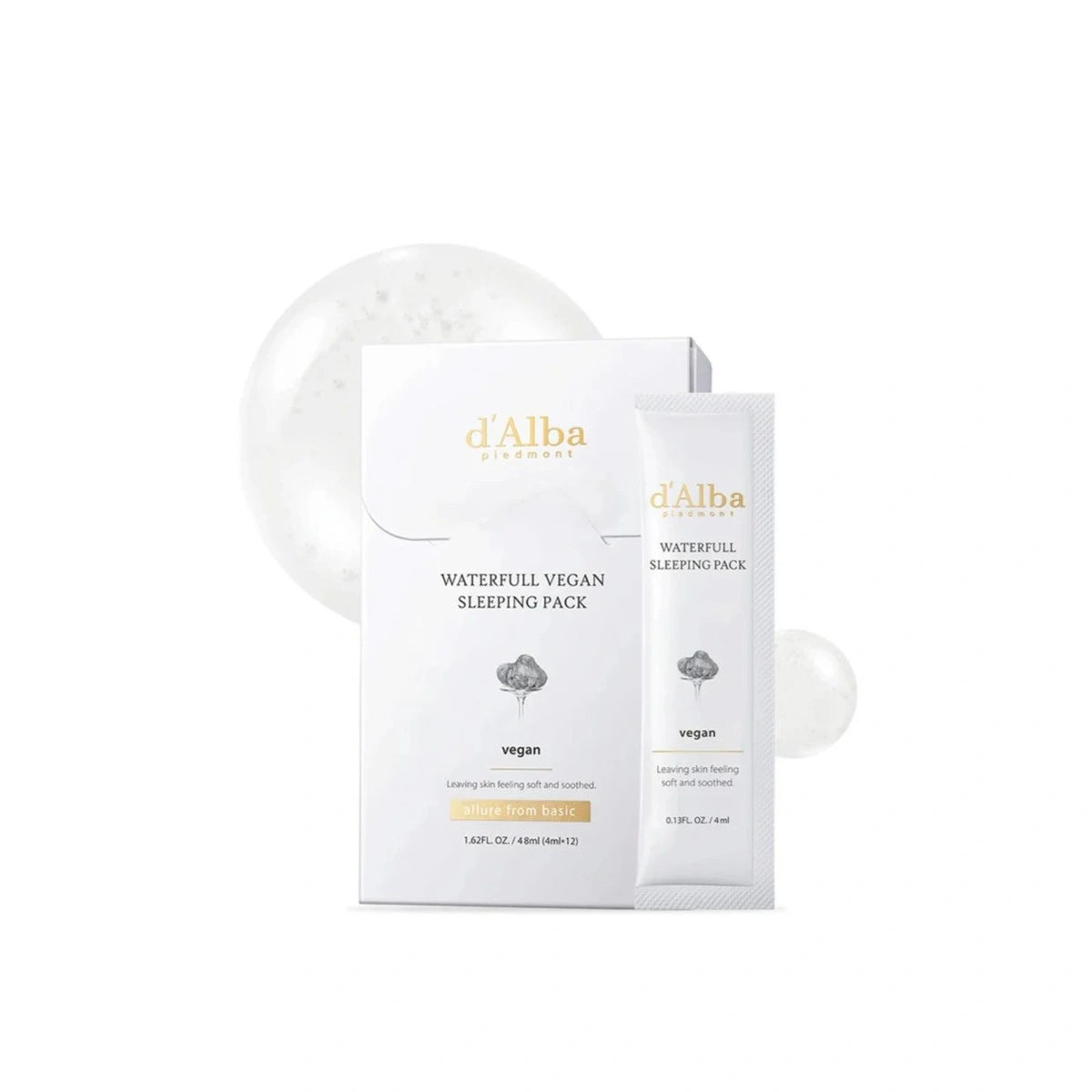 d'Alba Waterfull Vegan Sleeping Pack 12 packs