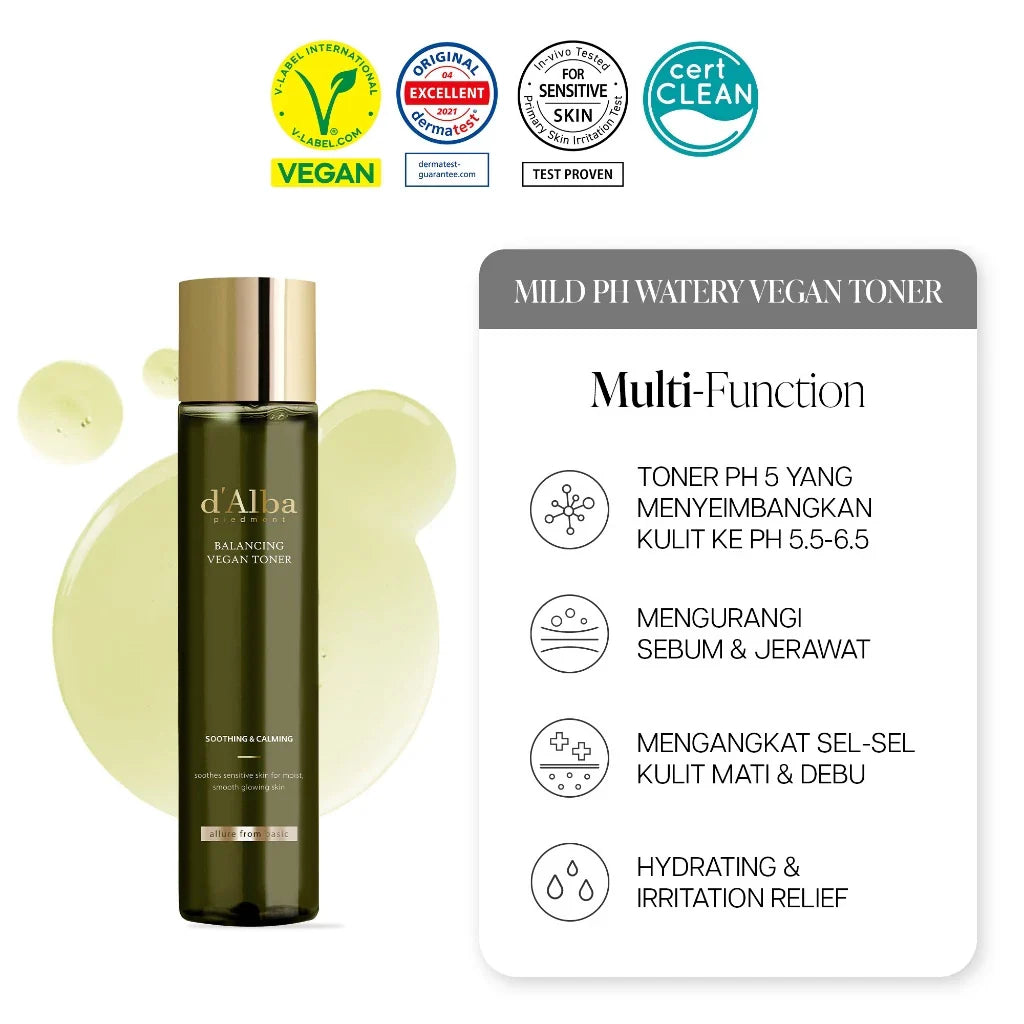 d'Alba Mild Skin Balancing Vegan Toner - multi function