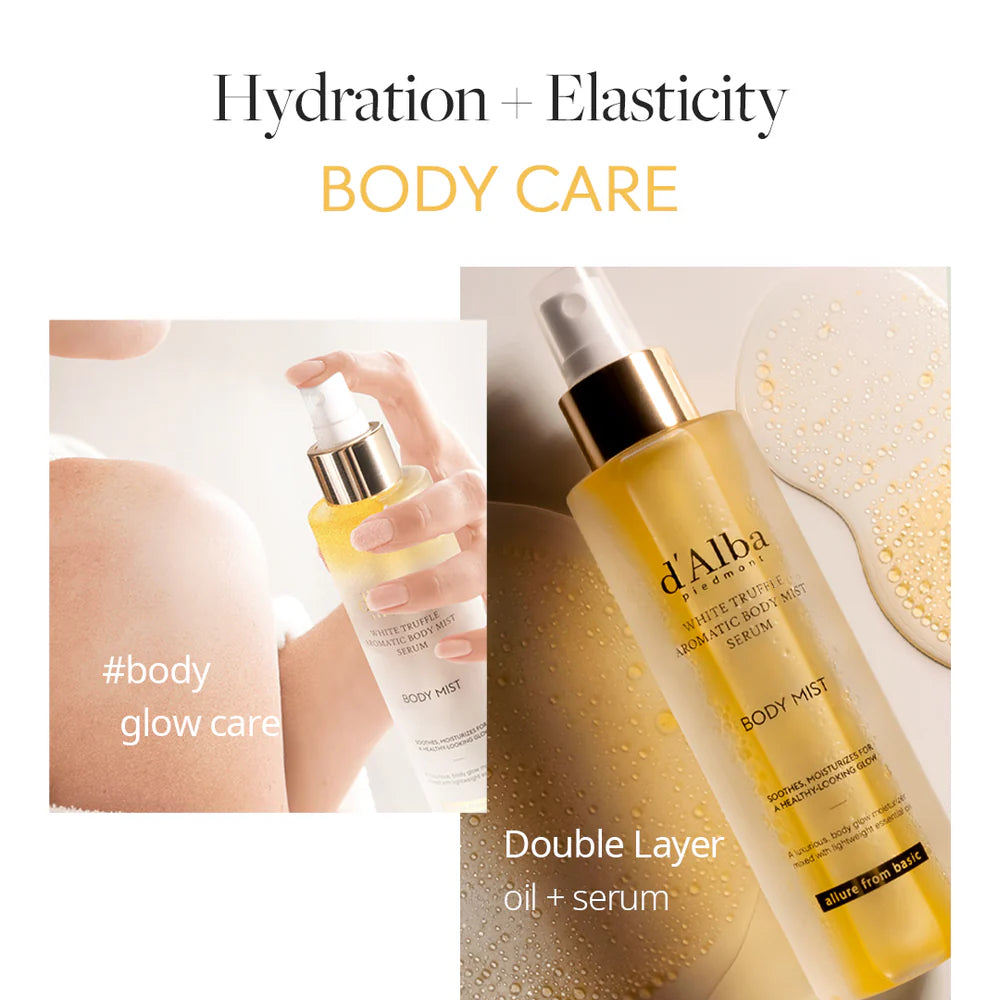 d'Alba White Truffle Aromatic Body Mist Serum — how to use