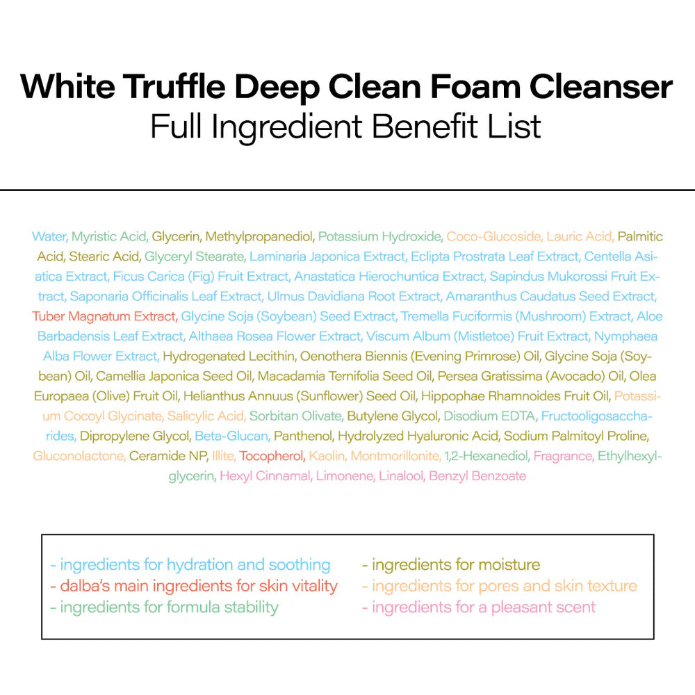 d'Alba White Truffle Deep Clean Foam Cleanser — rich lather
