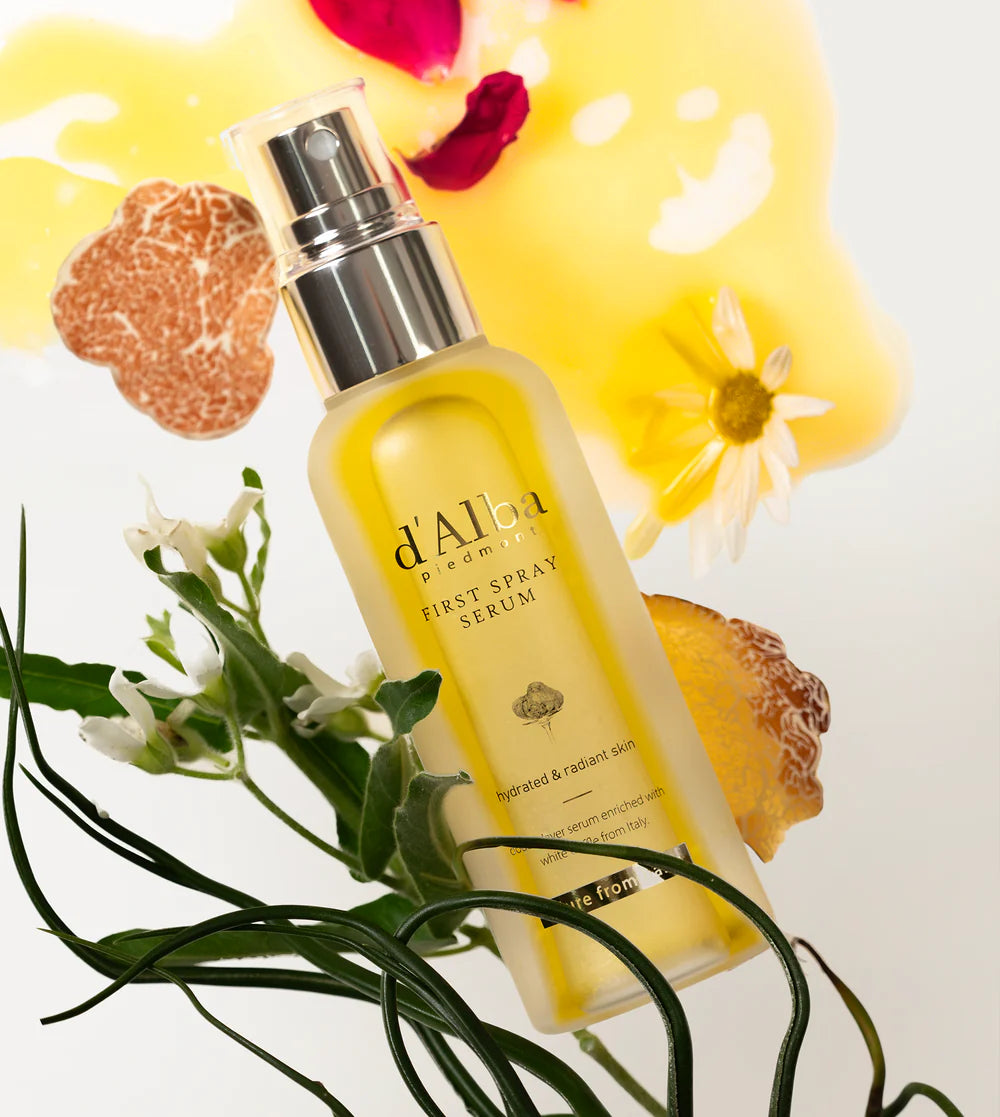 d'Alba White Truffle First Spray Serum — application