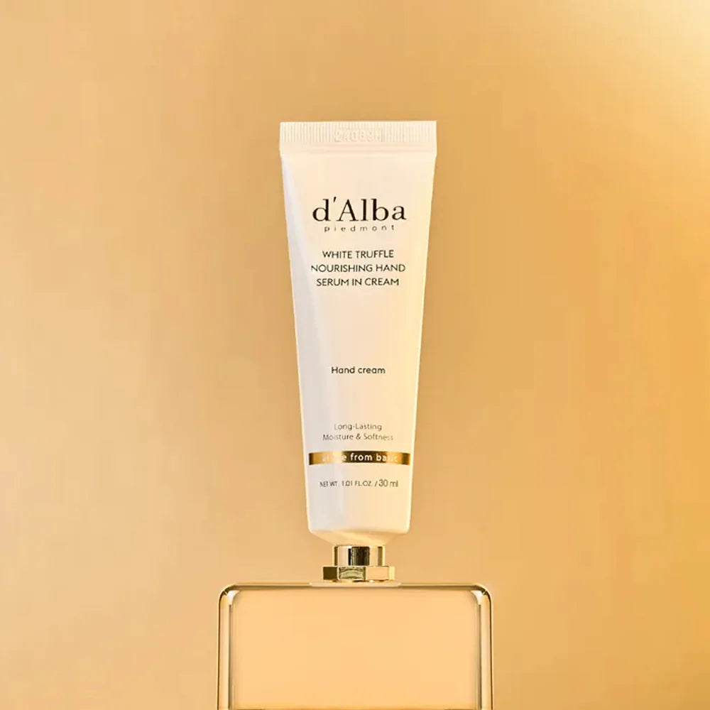 d'Alba White Truffle Nourishing Hand Serum in Cream — cream texture