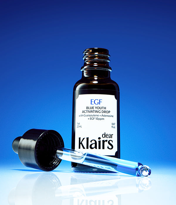 Dear Klairs Midnight Blue Youth Activating Drop — guaiazulene soothes and calms skin