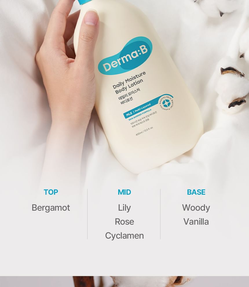 Derma:B Daily Moisture Body Lotion — body application