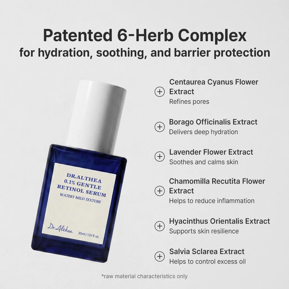 Dr. Althea 0.1 Gentle Retinol Serum — lightweight texture for nighttime care