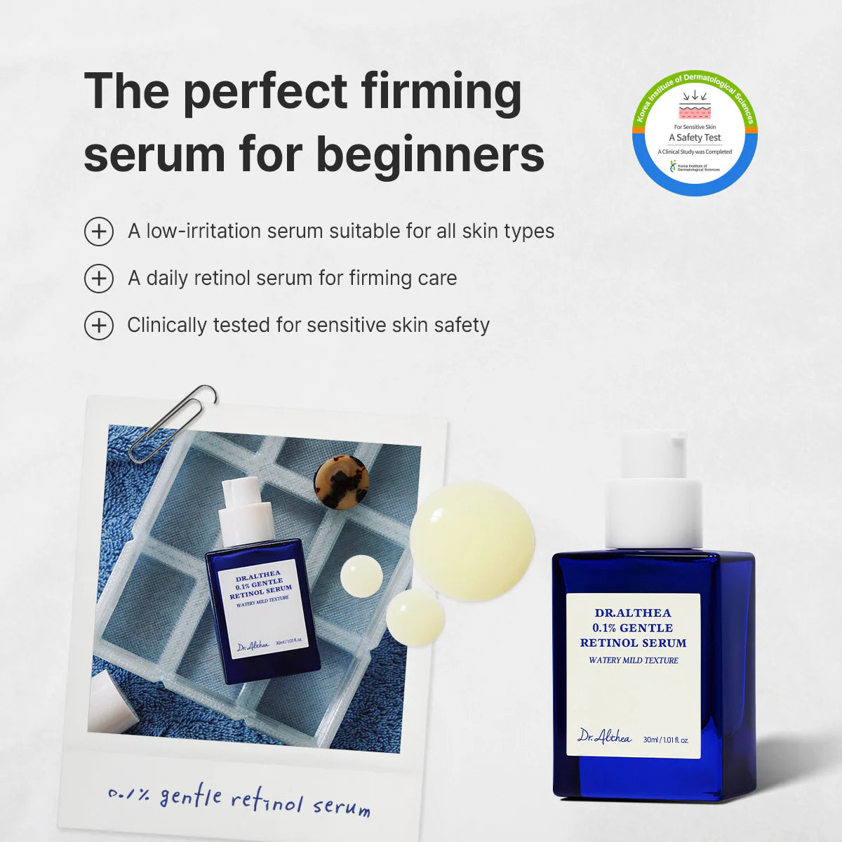 Dr. Althea 0.1 Gentle Retinol Serum — supports a firmer, smoother look