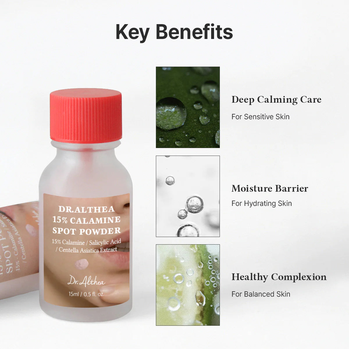 Dr. Althea 15% Calamine Spot Powder — calms inflamed breakouts