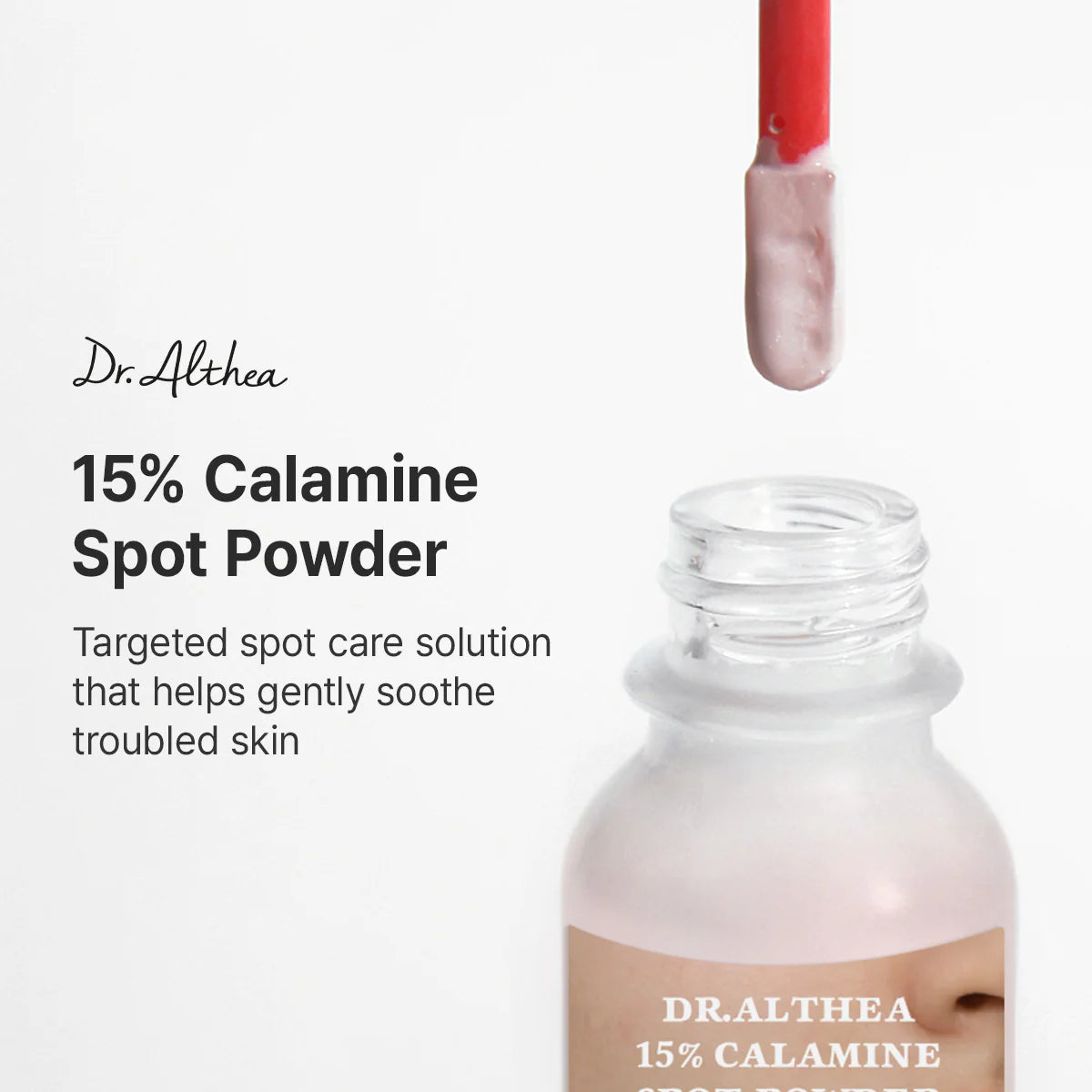Dr. Althea 15% Calamine Spot Powder — dries out active pimples overnight