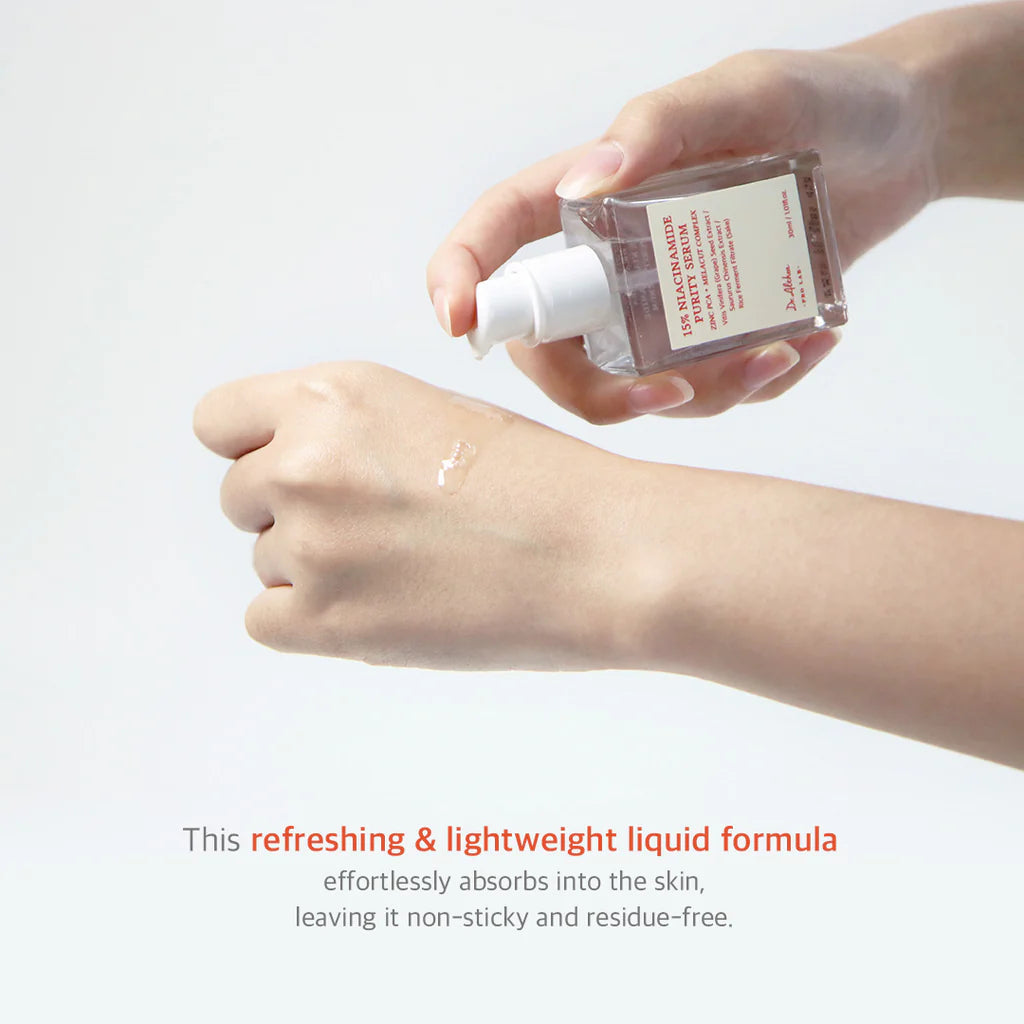 Dr. Althea 15% Niacinamide Purity Serum — lightweight texture that absorbs fast
