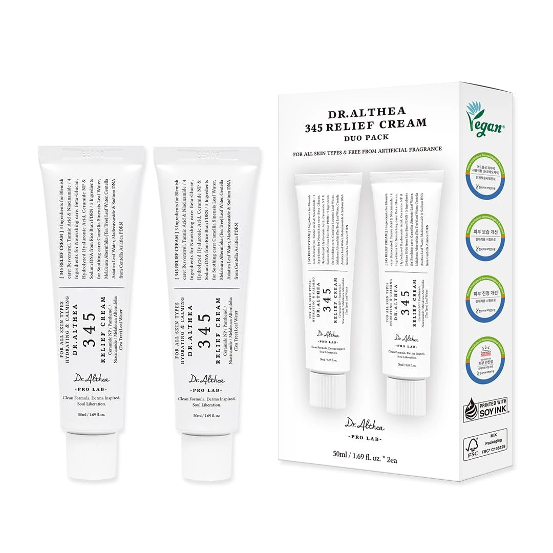 Dr. Althea 345 Relief Cream Duo — two soothing 345 Relief Creams in one set
