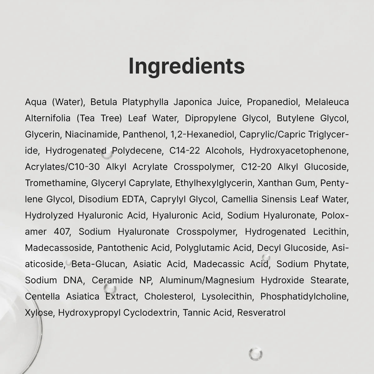 Dr. Althea 345 Relief Serum — key soothing ingredients for calm, comfortable skin