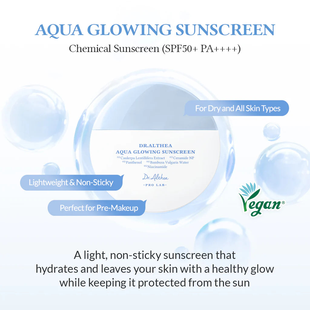 Dr. Althea Aqua Glowing Sunscreen — hydrating sun protection