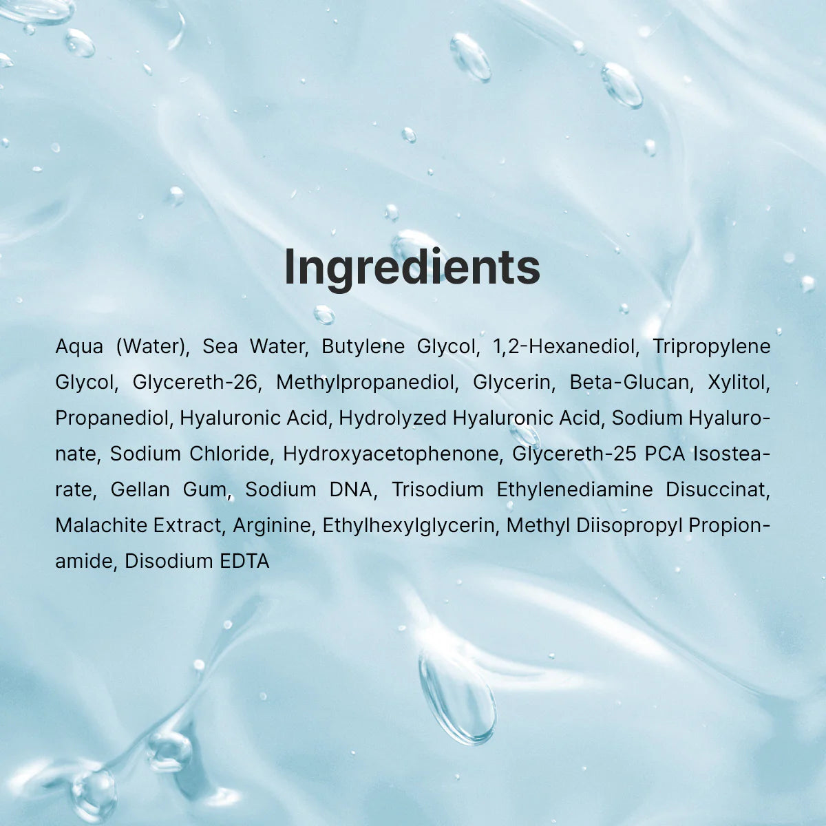 Dr. Althea Aqua Marine Jelly Mist — key hydrating ingredients
