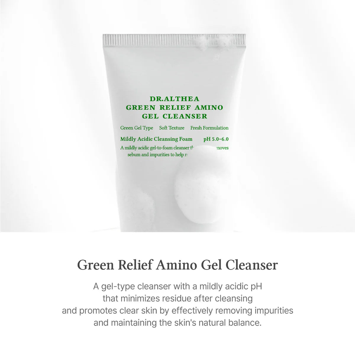 Dr. Althea Green Relief Amino Gel Cleanser — amino-acid formula that respects the barrier