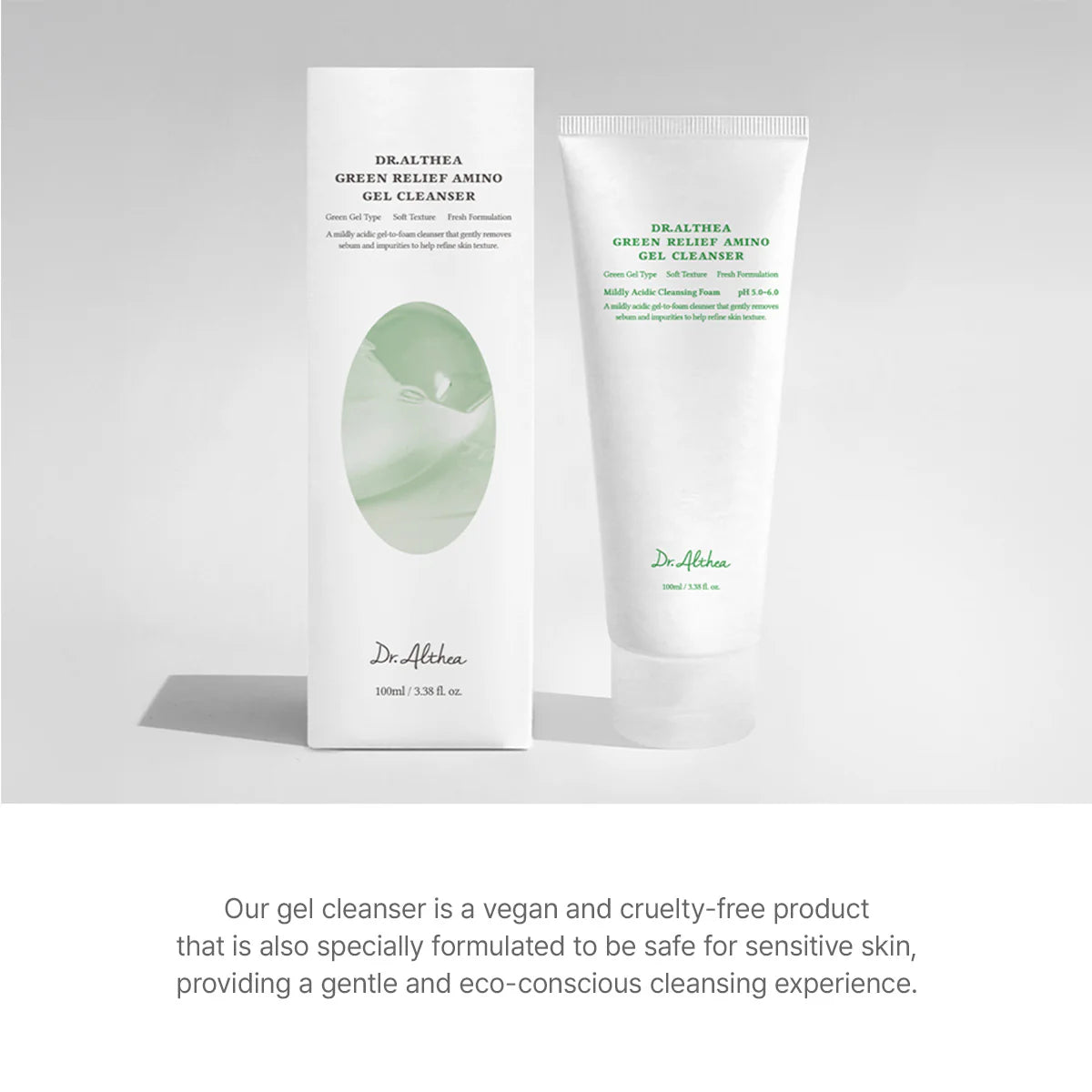 Dr. Althea Green Relief Amino Gel Cleanser — removes impurities and excess sebum