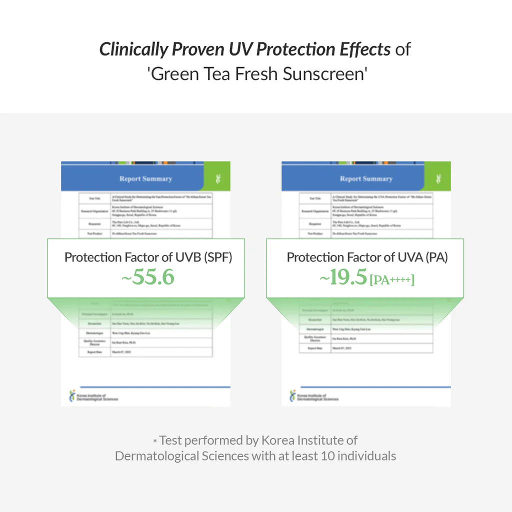Dr. Althea Green Tea Fresh Sunscreen — broad-spectrum protection