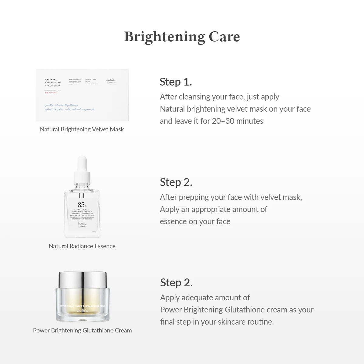 Dr. Althea Natural Radiance Essence — key radiance ingredients