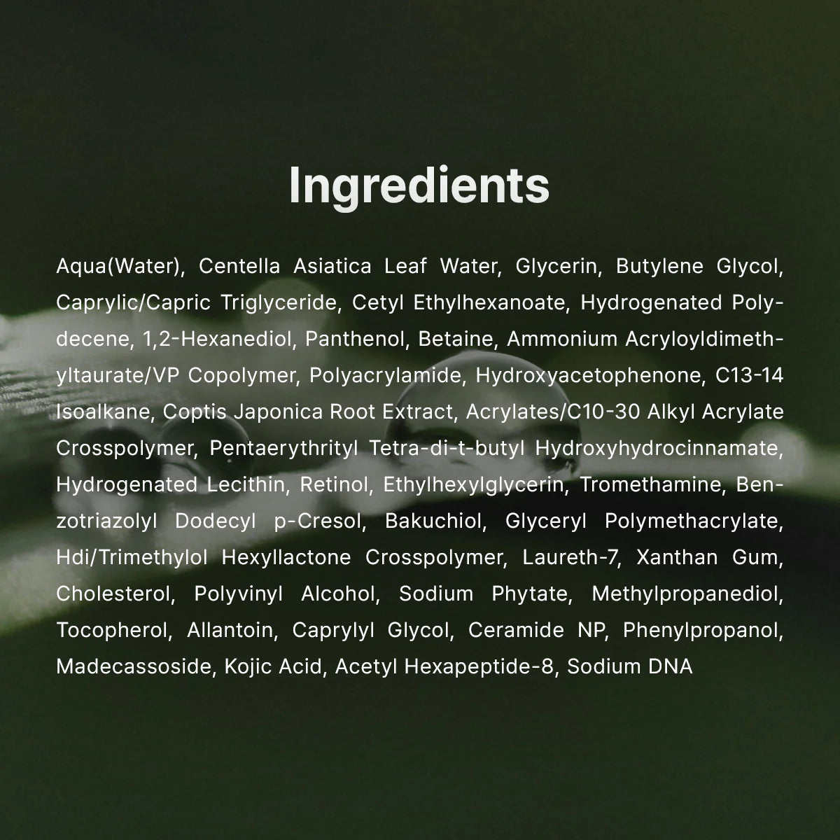 Dr. Althea Pure Retinol 0.15% Cream — key retinol ingredients