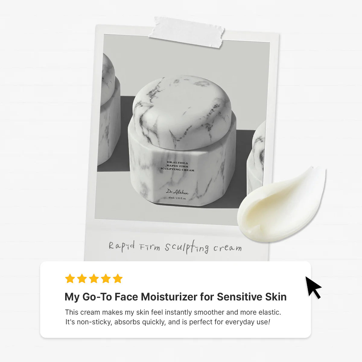 Dr. Althea Rapid Firm Sculpting Cream — smooths and tightens the skin surface