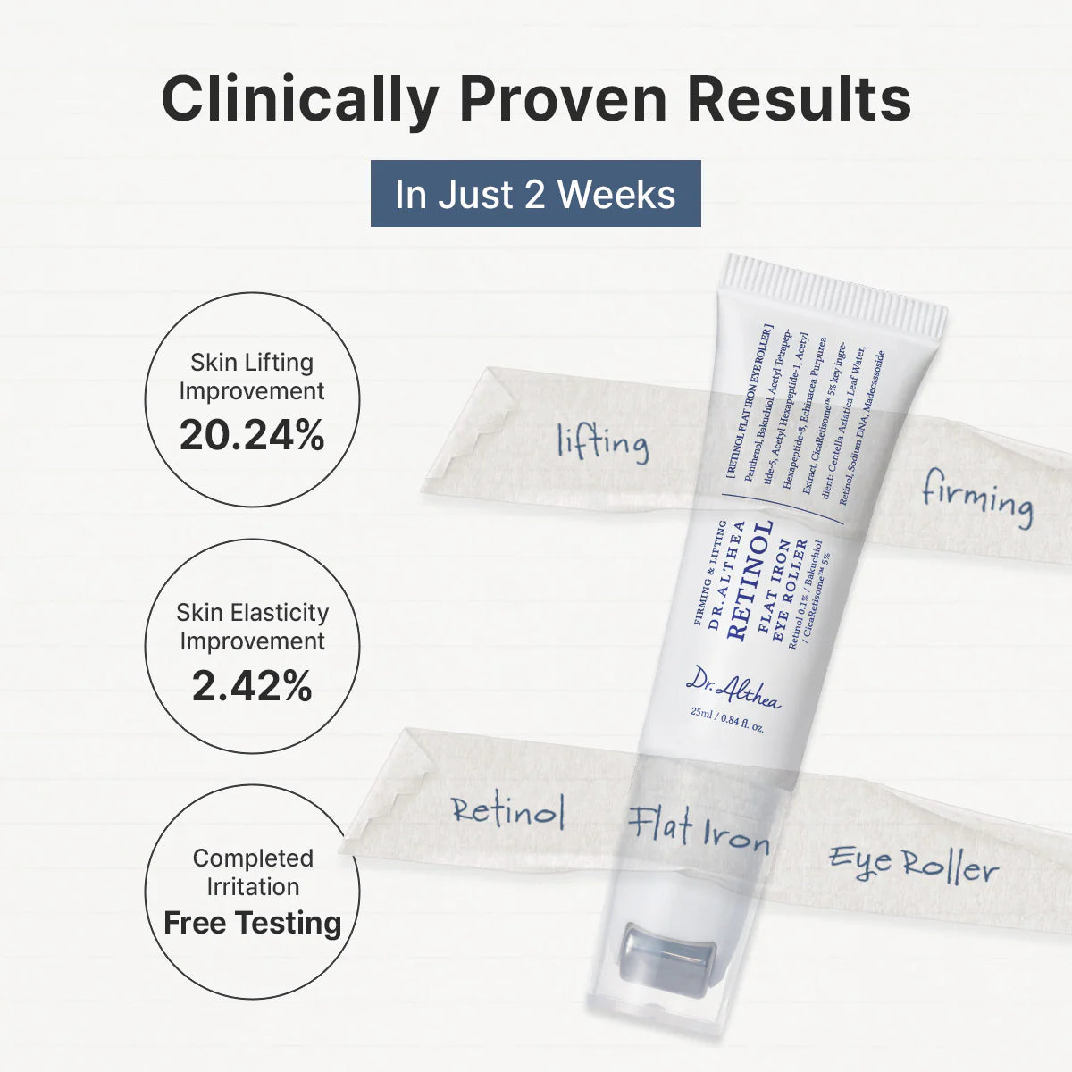 Dr. Althea Retinol Flat Iron Eye Roller — helps firm the eye contour