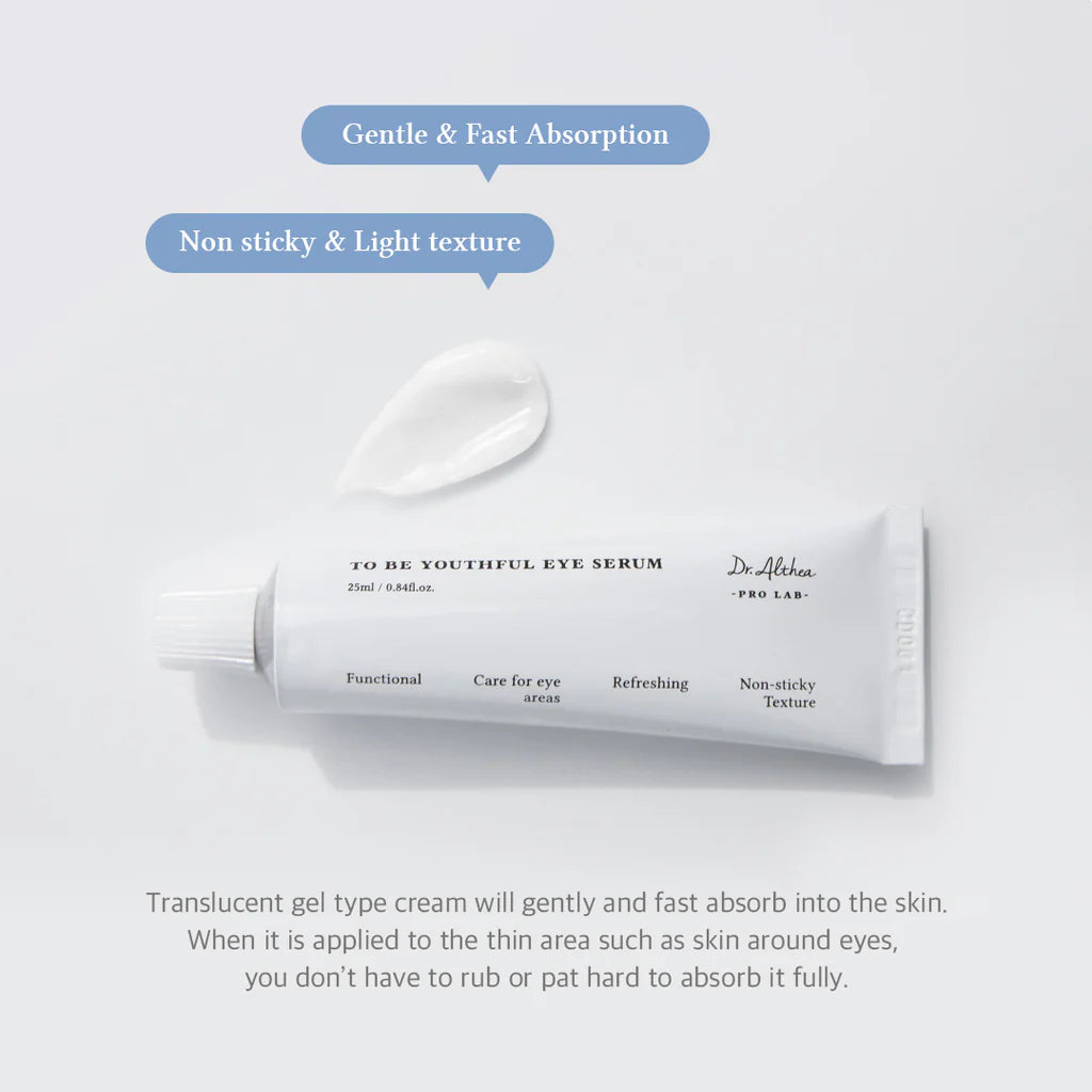 Dr. Althea To Be Youthful Eye Serum — applicator gliding along the eye contour