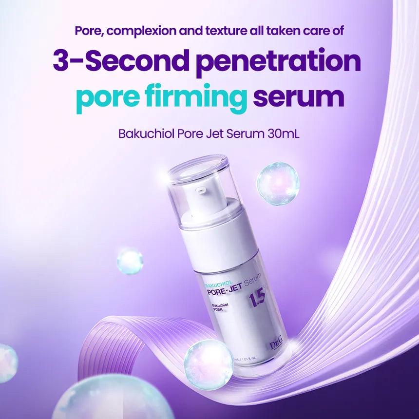 Dr.G RED Blemish Bakuchiol Pore-Jet Serum minimizes enlarged pores