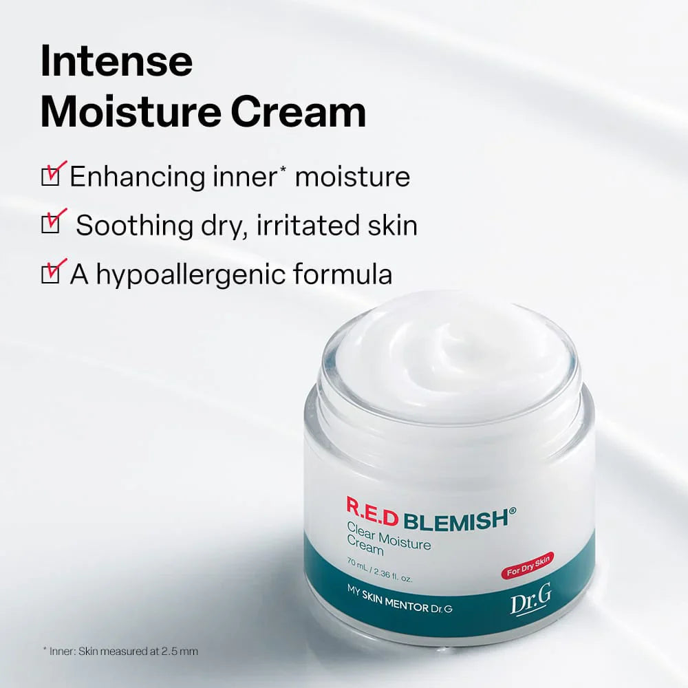 Dr.G Red Blemish Clear Moisture Cream lightweight hydrating texture