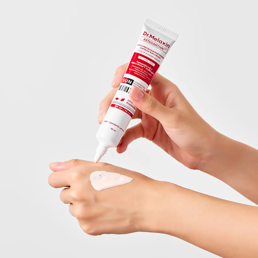 Dr.Melaxin Astaxanthin Freckle Capsule Sunscreen — no white cast