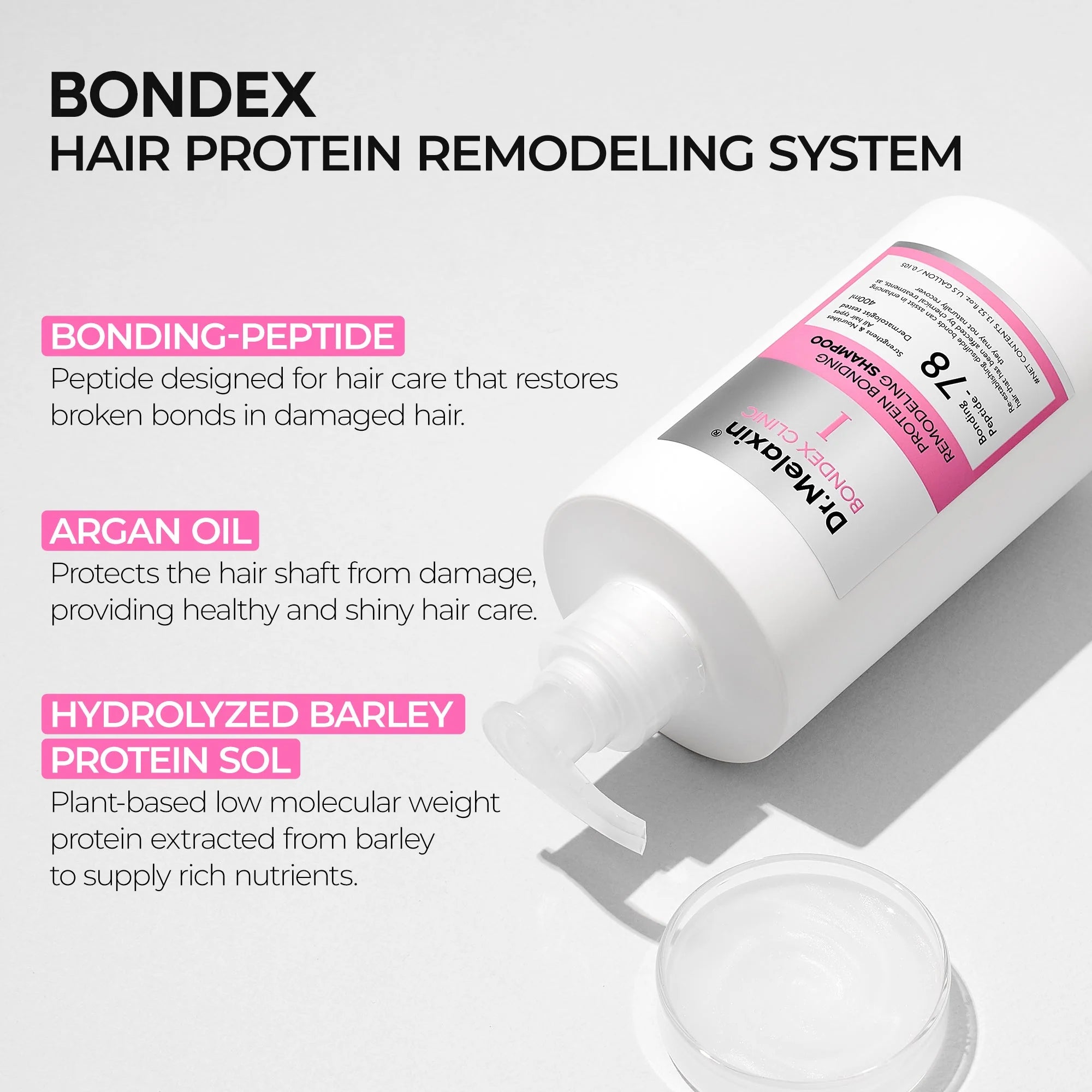 Dr.Melaxin Bondex Protein Bonding Remodeling Shampoo — rich lather
