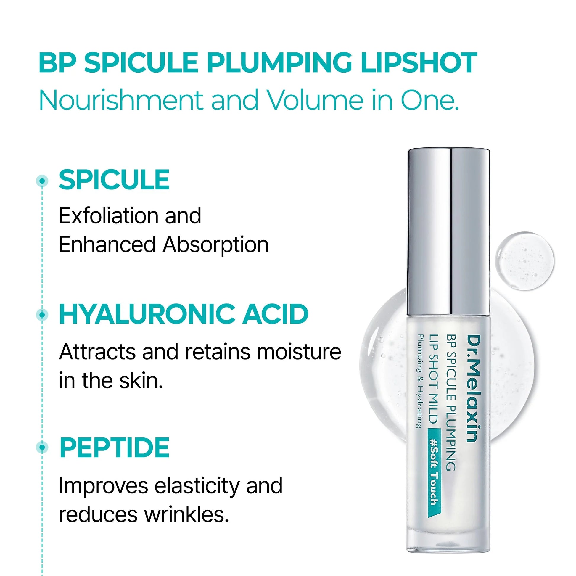 Dr.Melaxin BP Spicule Plumping Lip Shot – Mild — fuller smoother lips