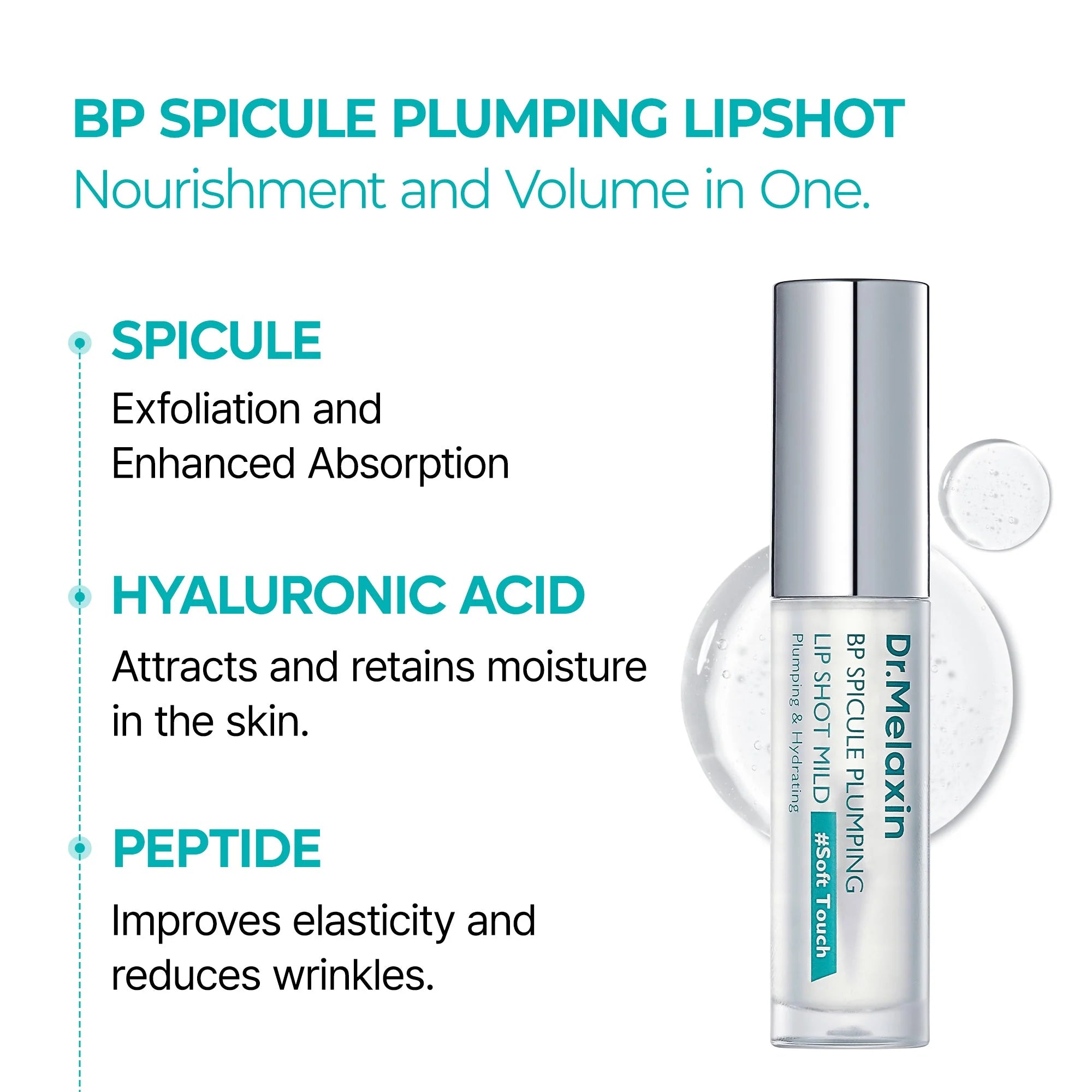 Dr.Melaxin BP Spicule Plumping Lip Shot – Mild — fuller smoother lips