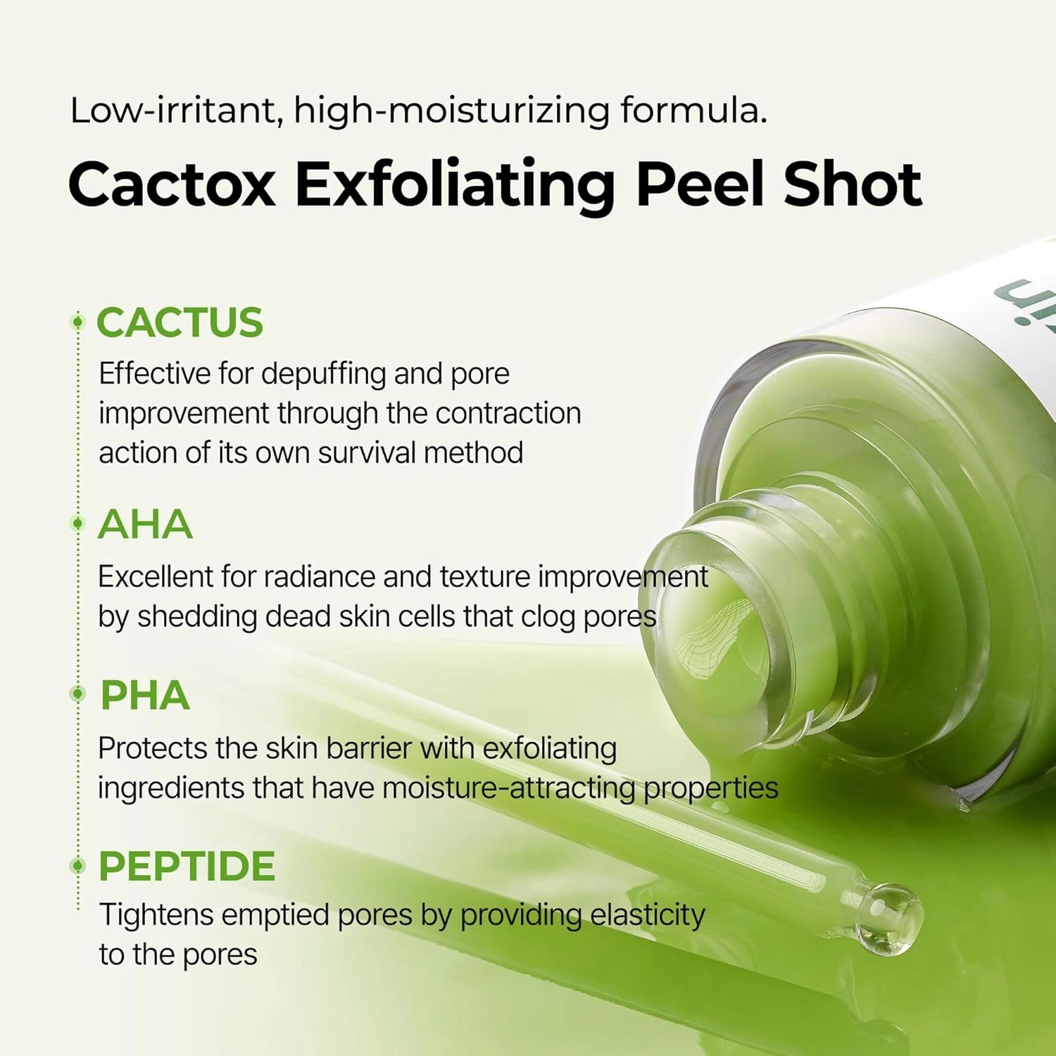 Dr.Melaxin Cactox Exfoliating Peel Shot Serum — gentle exfoliating peel