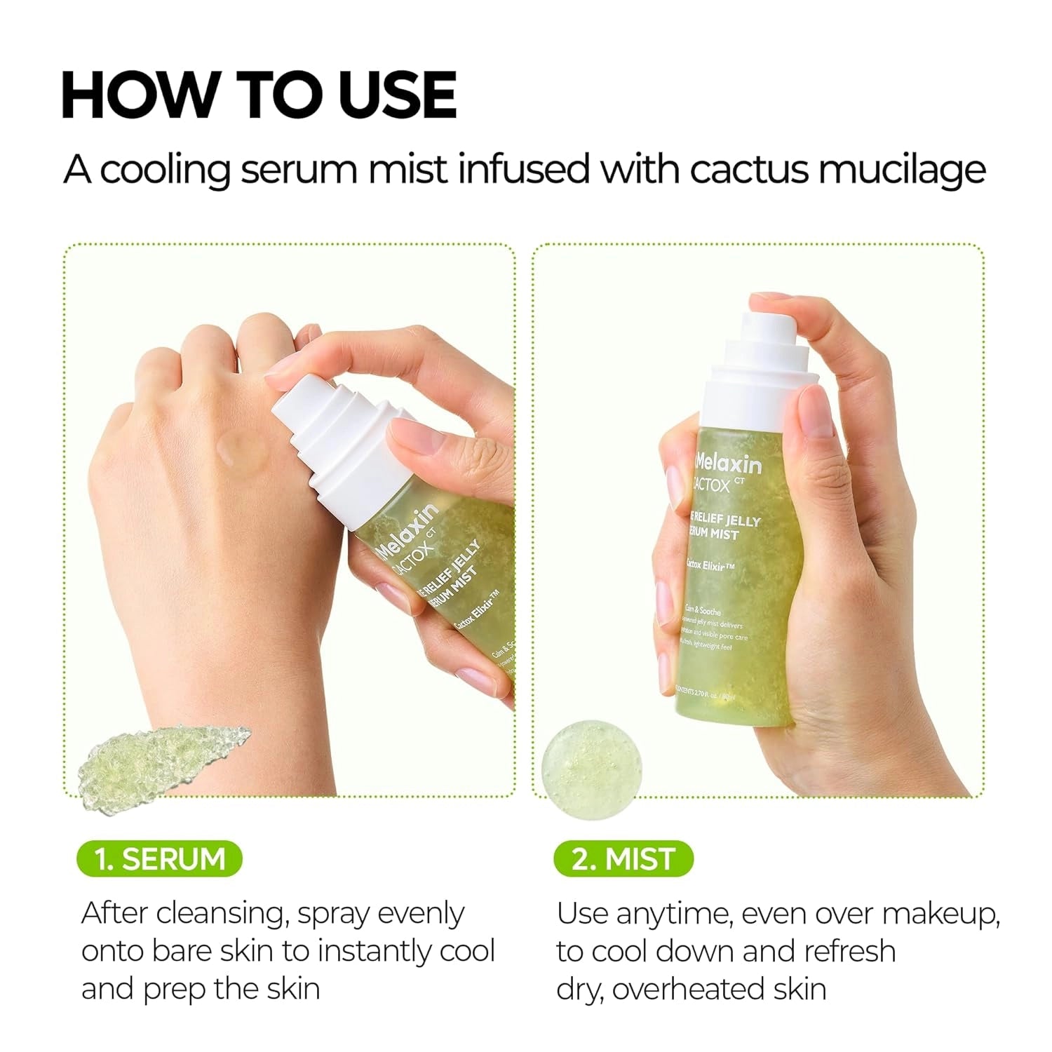 Dr.Melaxin Cactox Pore Relief Jelly Serum Mist — refreshed pore care