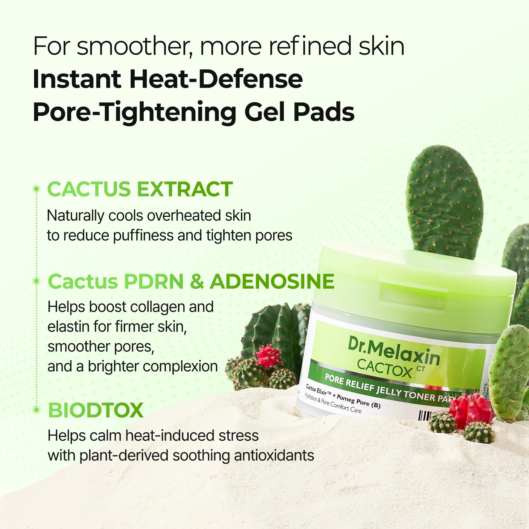 Dr.Melaxin Cactox Pore Relief Jelly Toner Pad — pore care pads